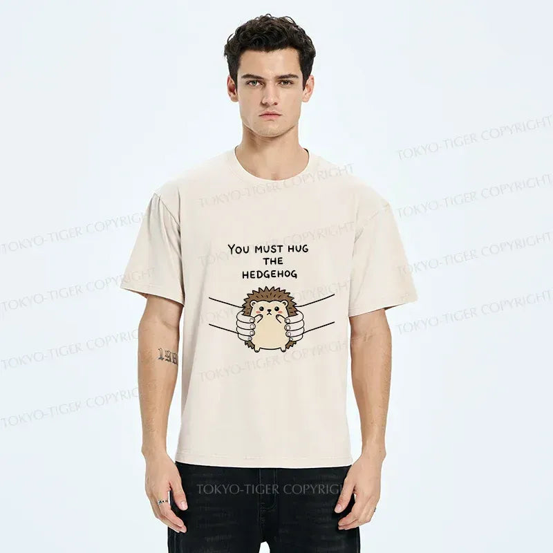 Kyoto-Lion Accept Hedgehog Washed T-Shirt