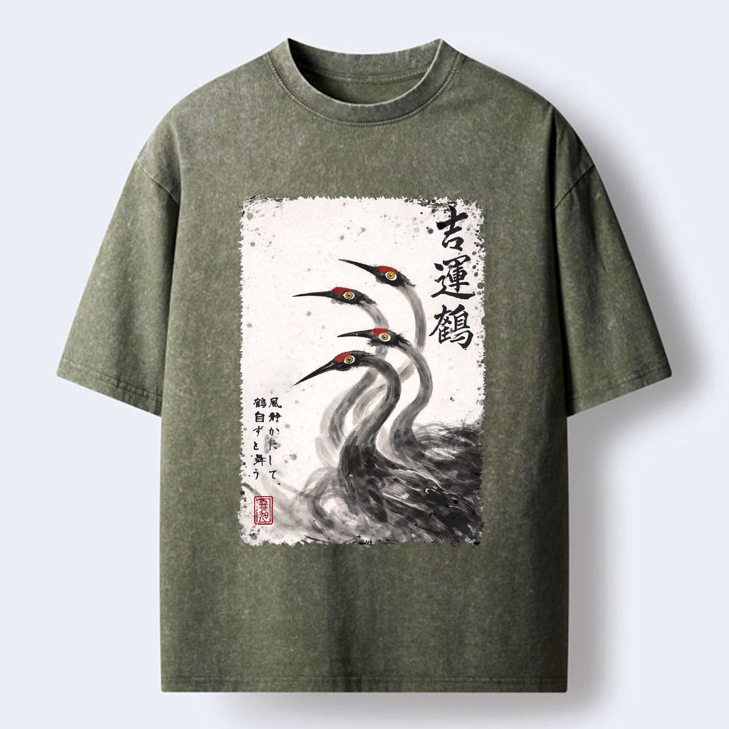 Kyoto-Lion Stillness In Motion Washed T-Shirt