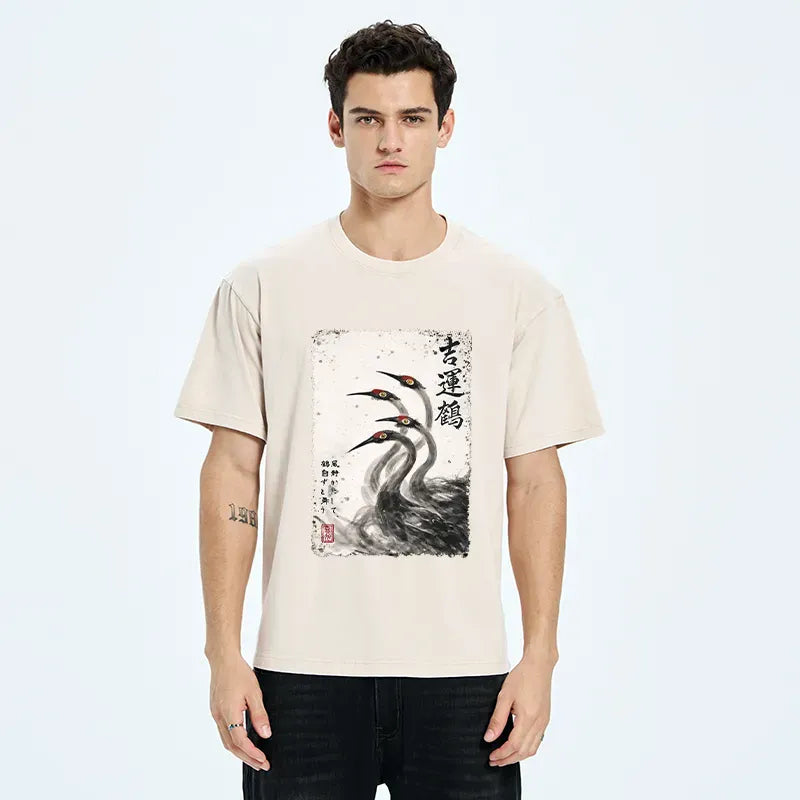 Kyoto-Lion Stillness In Motion Washed T-Shirt