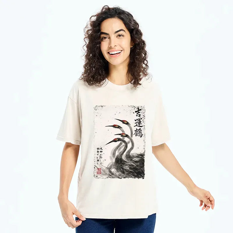 Kyoto-Lion Stillness In Motion Washed T-Shirt