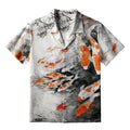 Japanese Koi Aloha Shirt for Summer