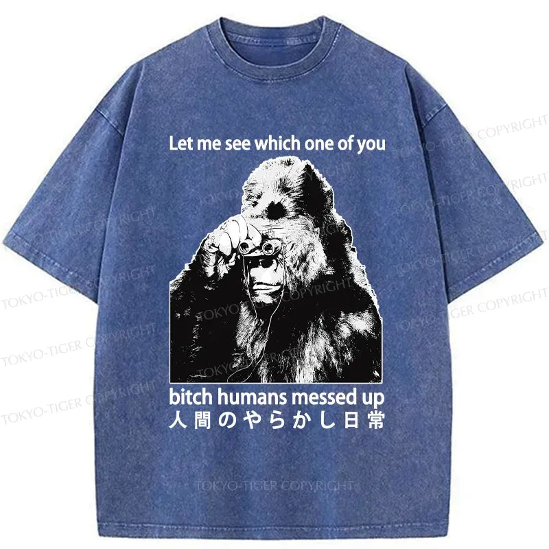 Japanese vintage washed t-shirt for daily wear