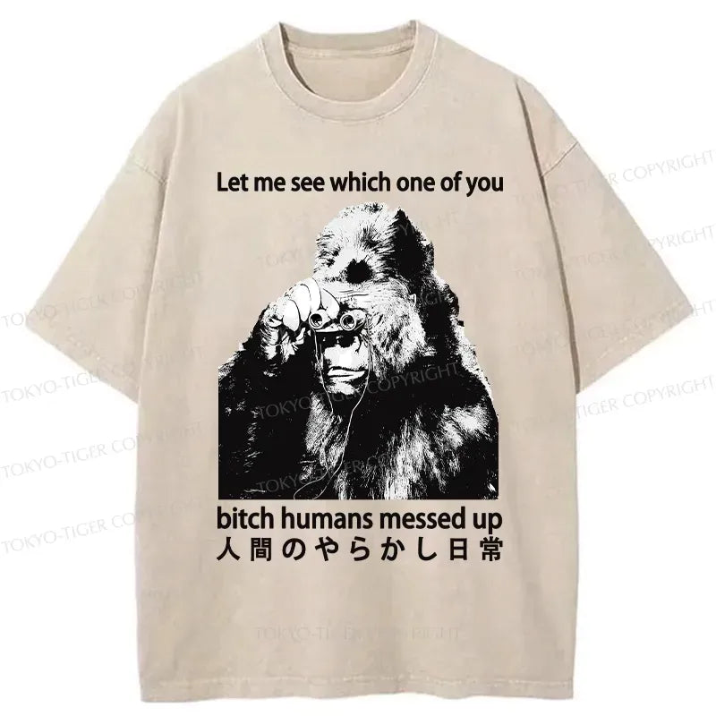 Japanese vintage washed t-shirt for daily wear