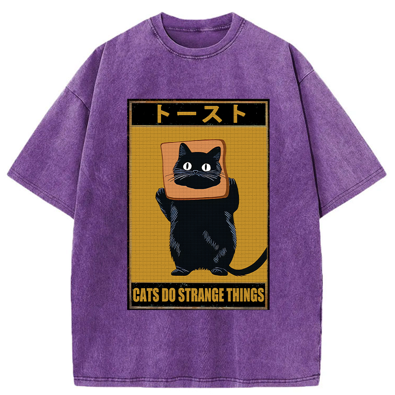 Kyoto Black Cat T-Shirt for Daily Wear