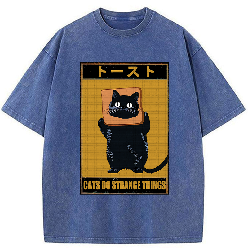 Kyoto Black Cat T-Shirt for Daily Wear