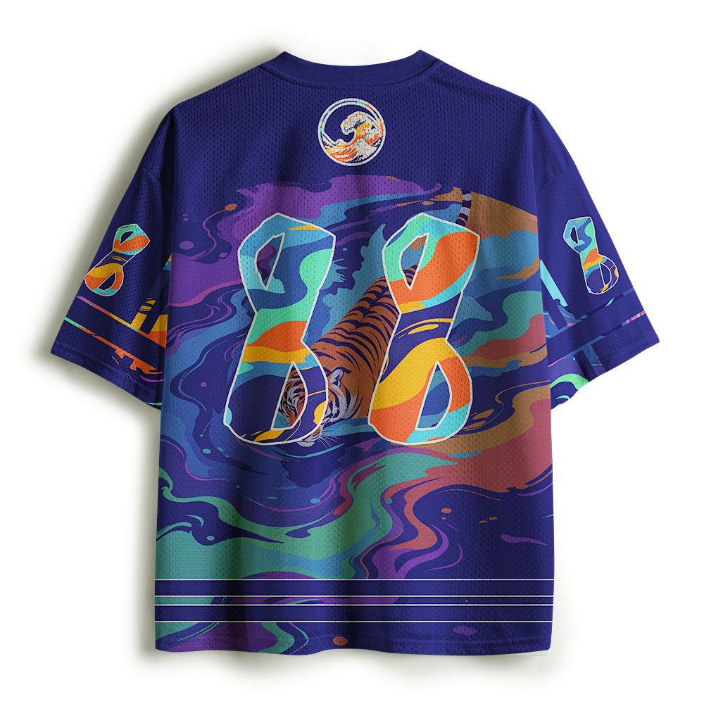 Rainbow Tiger Mesh Jersey for Gift