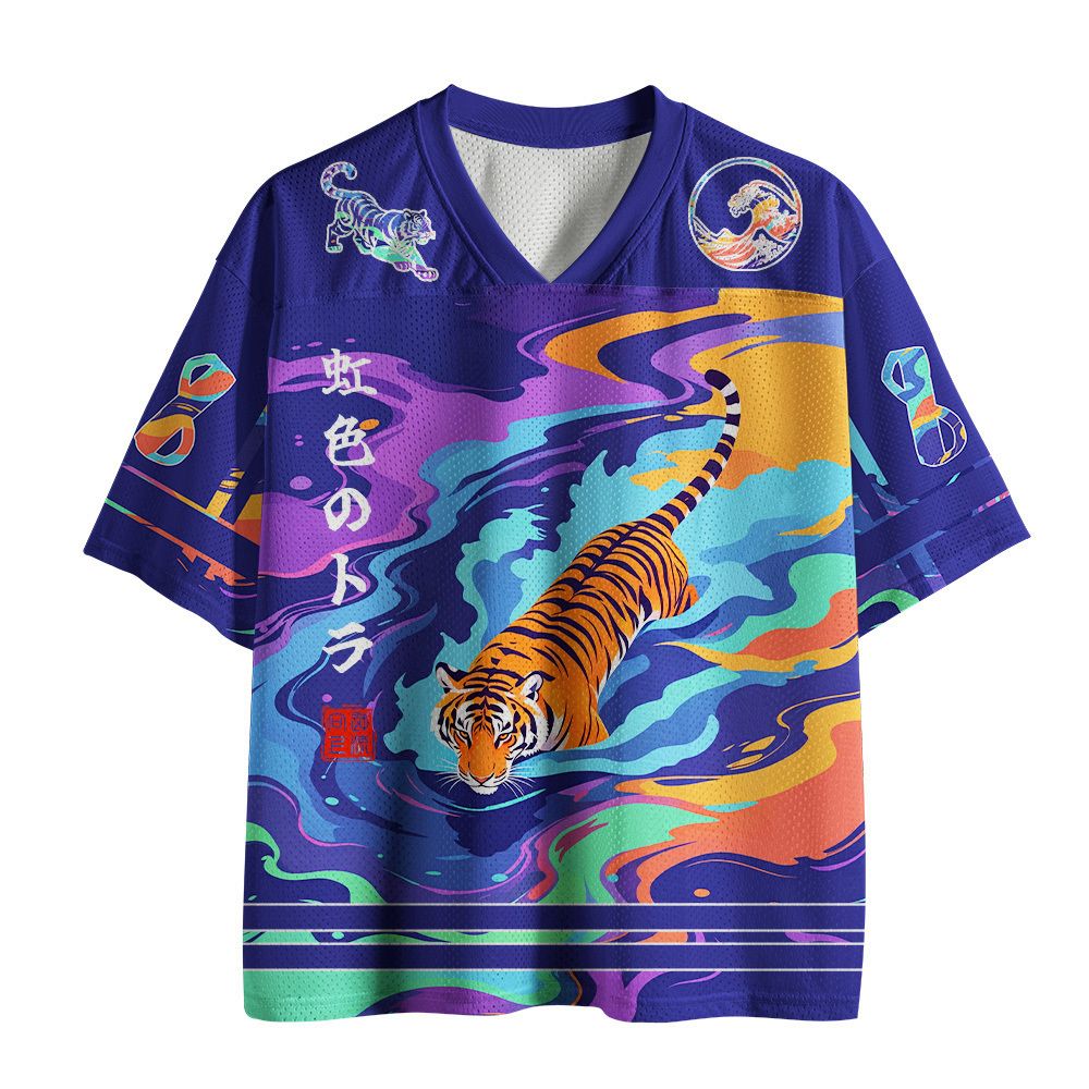 Rainbow Tiger Mesh Jersey for Gift