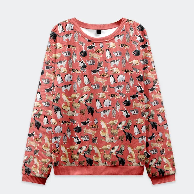 vintage cat Christmas sweatshirt gift idea