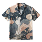 Vintage Floral Lantern Hawaiian Shirt for Vacation