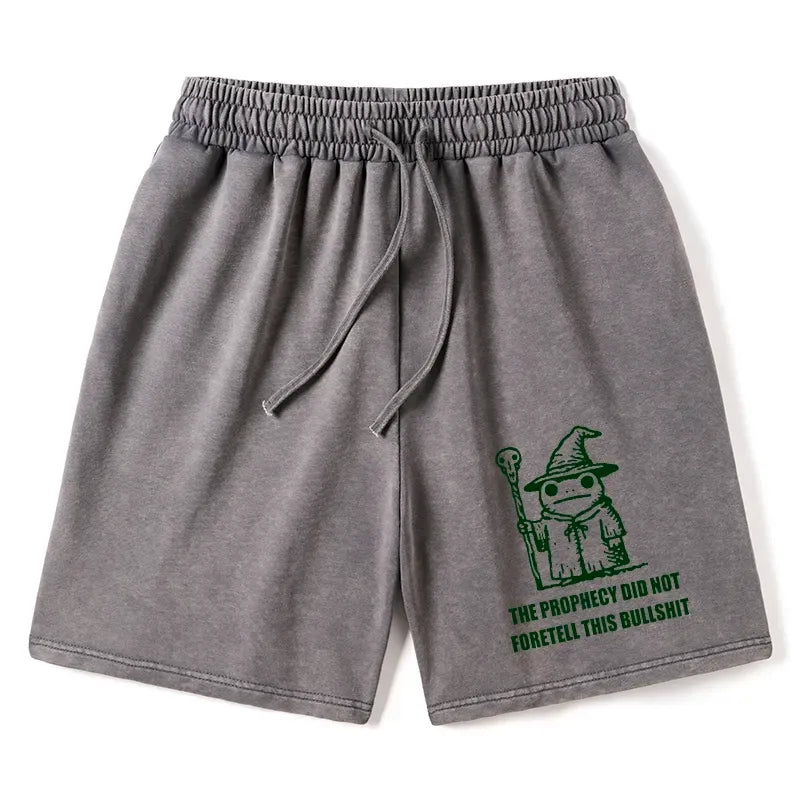 Kyoto-Lion Funny Meme Wizard Frog Weird Prophecy Washed Shorts