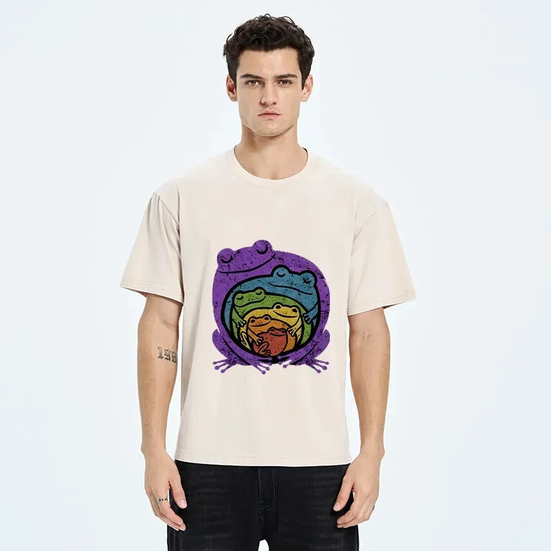 Rainbow Frogs T-Shirt for Daily Wear