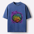 Cute Frog Ukiyo-e Shirt for Summer