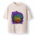Kyoto-Lion Rainbow Frogs Hugging Washed T-Shirt