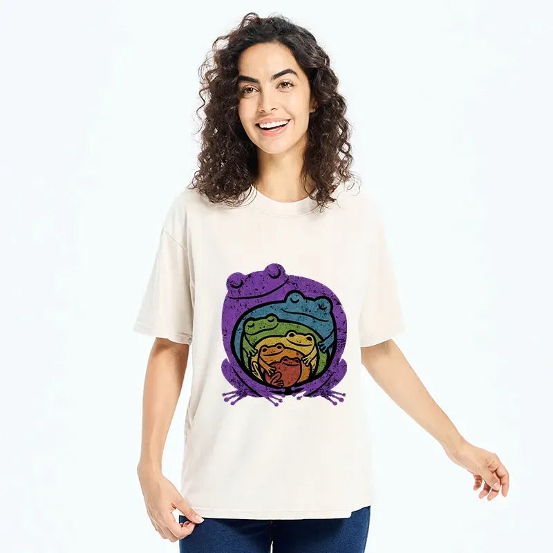 Japanese Vintage Washed Tee for Gift Idea