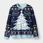Kyoto-Lion Funny Ghostly Evergreen Fuzzy Christmas Ugly Sweatshirt