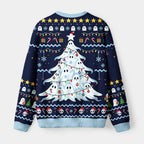 Kyoto-Lion Funny Ghostly Evergreen Fuzzy Christmas Ugly Sweatshirt