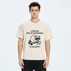 Kyoto-Lion Funny Stress Dessert Raccoon Meme Washed T-Shirt