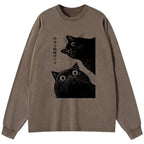 Washed Cat T-Shirt for Daily Wear