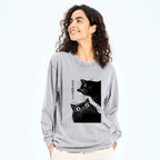 Kyoto-Lion The Cat Is Watching Today Washed Long Sleeve T-Shirt