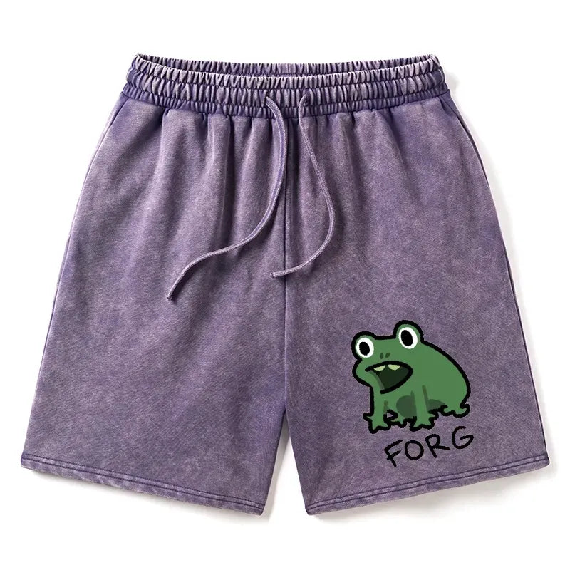 Funny Japan Washed Shorts for Summer