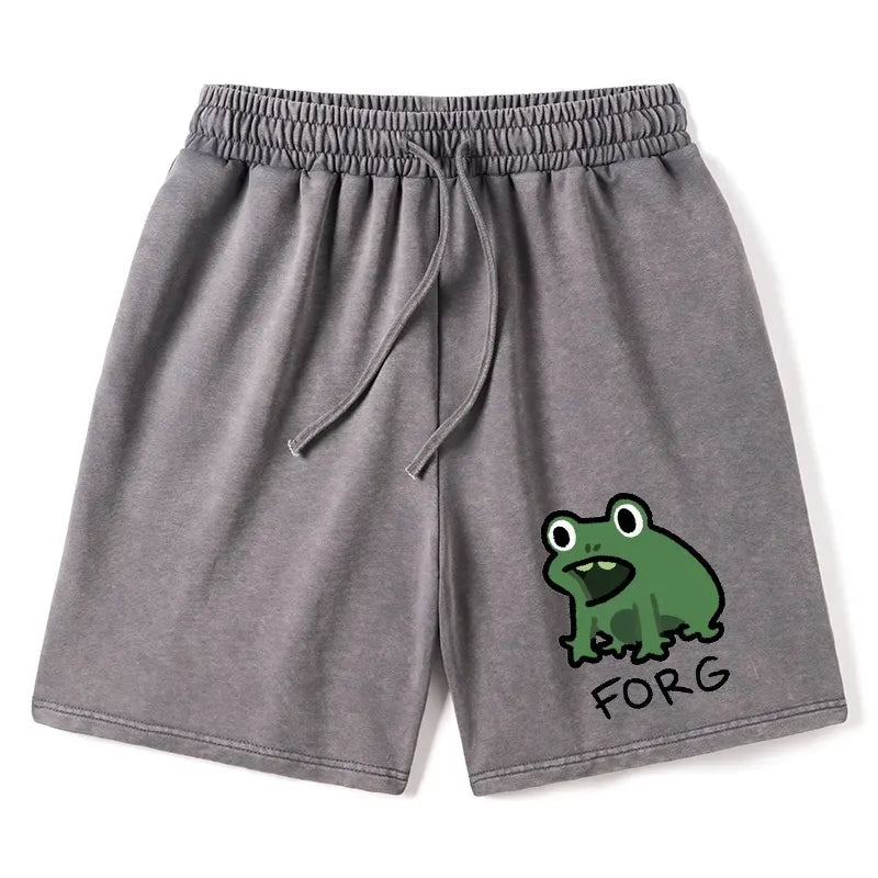 Funny Japan Washed Shorts for Summer