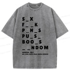 Kyoto-Lion Fill In The Blanks Washed T-Shirt