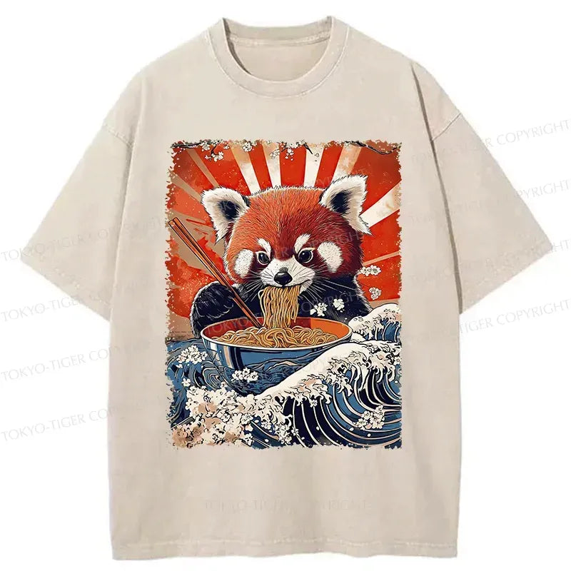Japanese Red Panda Ramen T-Shirt
