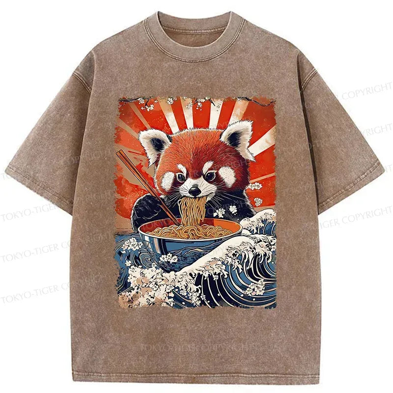 Japanese Red Panda Ramen T-Shirt