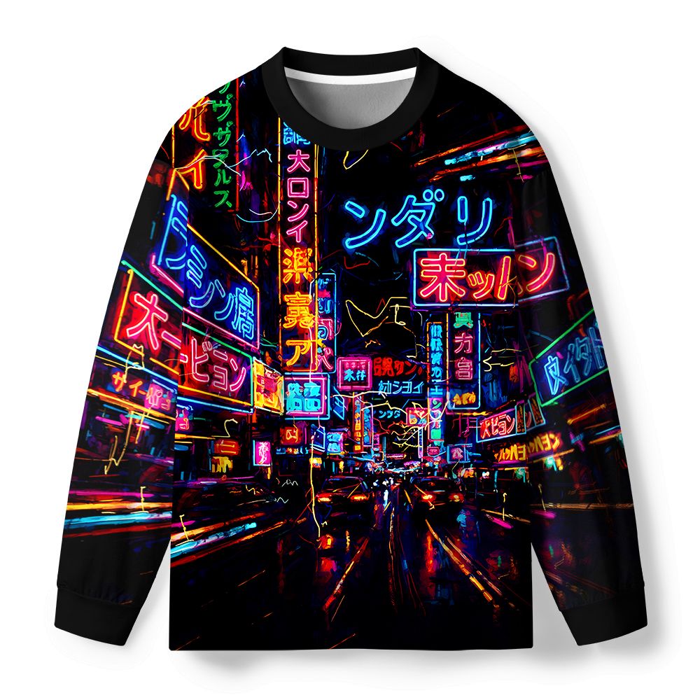 Kyoto-Lion Japanese Street Scene Eco-Friendly Long Sleeve T-Shirt