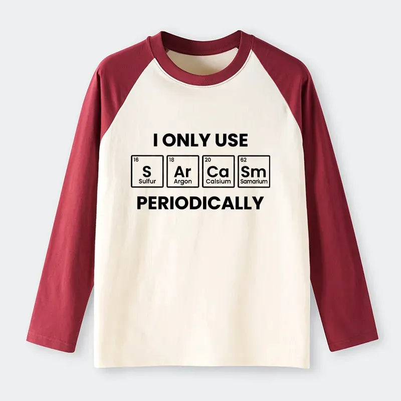 Kyoto-Lion Interesting Chemical Elements Raglan Long Sleeve T-shirt