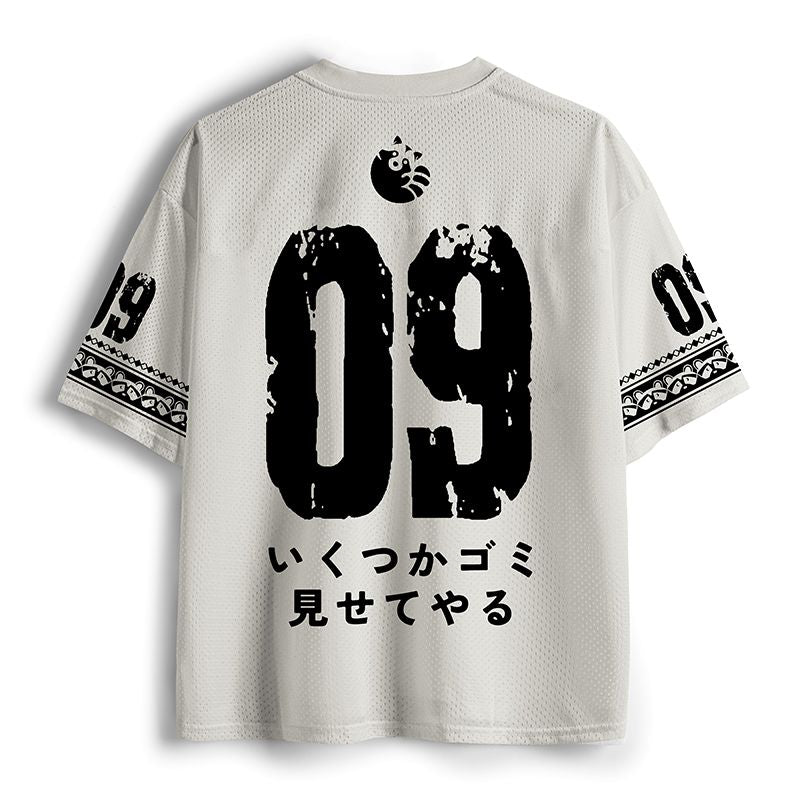 Kyoto-Lion Funny Trash Crew Mesh Jersey