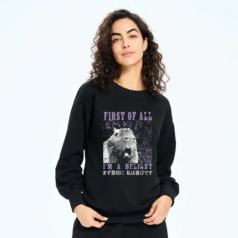 Kyoto-Lion First Of All I'm A Delight Sweatshirt
