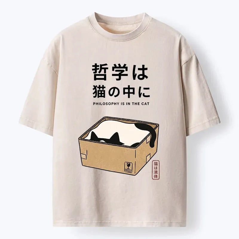 Japanese Cat T-Shirt for Daily Wear