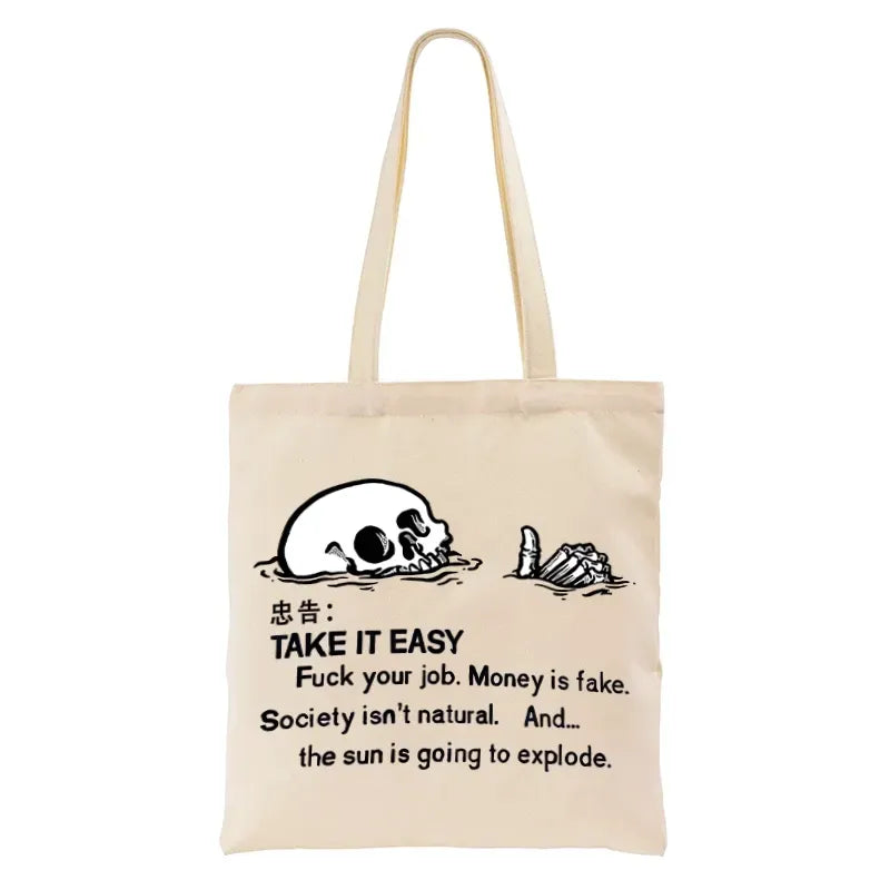 Kyoto Lion Skeleton Tote Bag Gift Idea