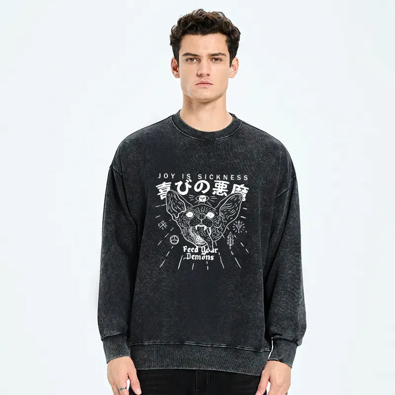 Japanese Kyoto Lion washed sweatshirt