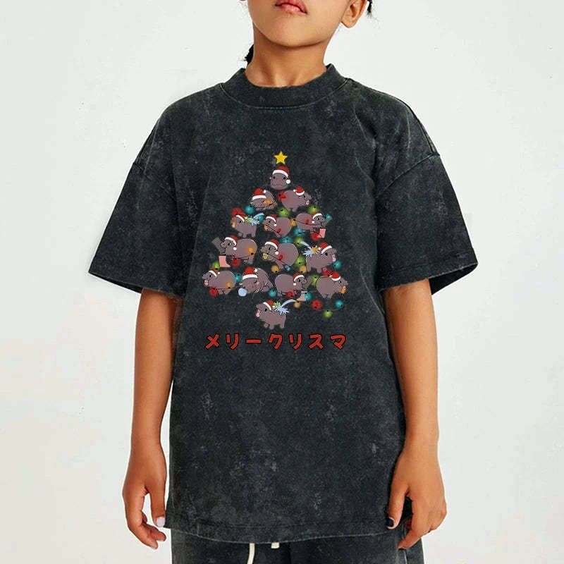 japanese kids washed t-shirt gift idea