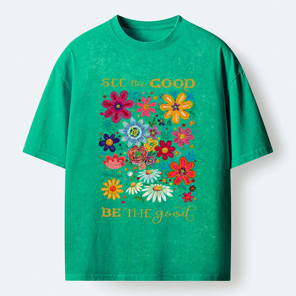 Japanese vintage washed t-shirt for daily wear