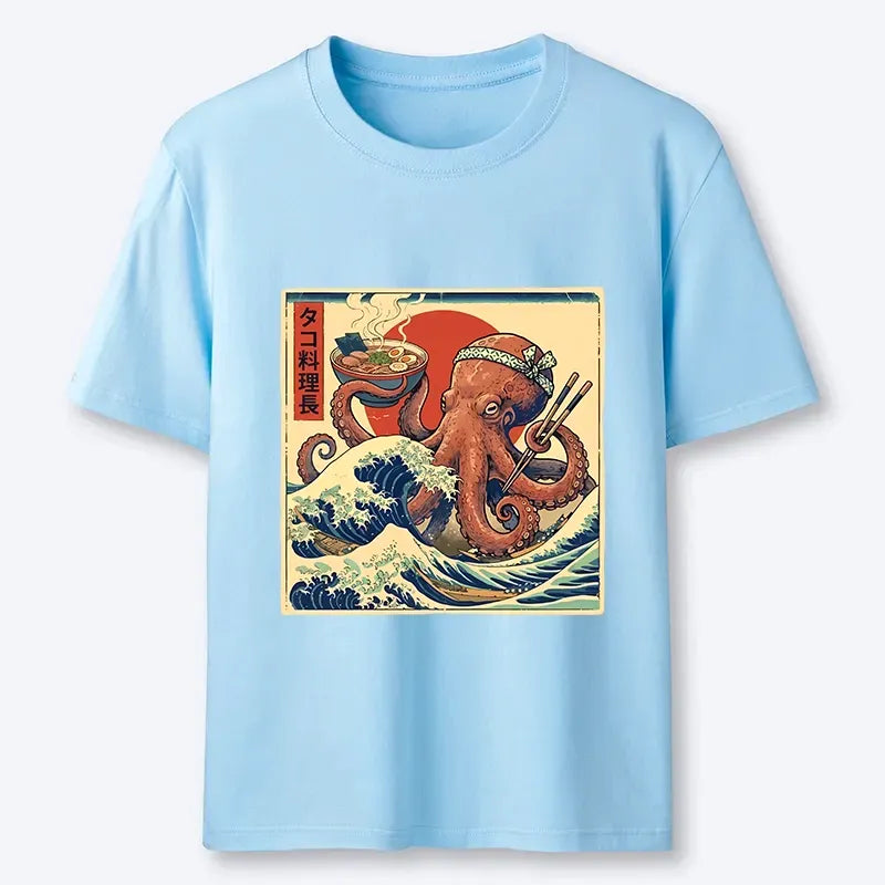 Kyoto-Lion Ukiyo-E Octopus Ramen Master Classic T-Shirt