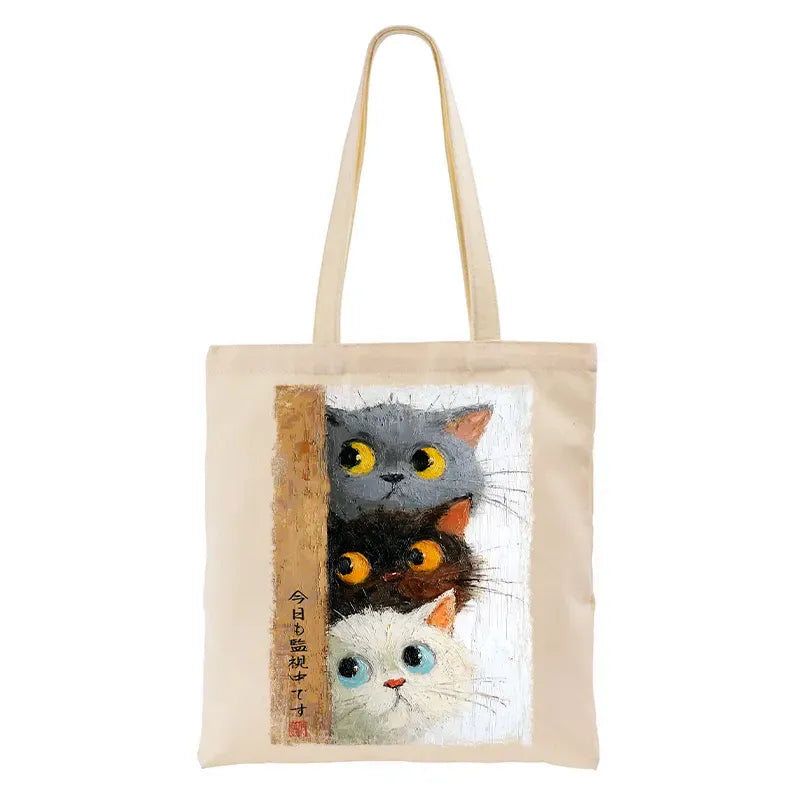 cute cats tote bag for daily wear