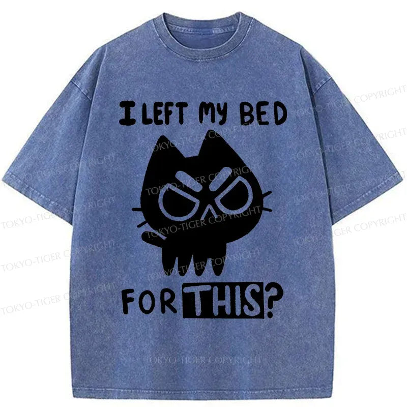 Dissatisfied Cat Meme Washed T-Shirt