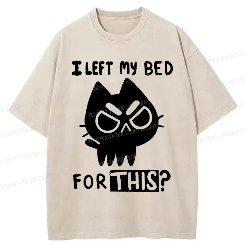 Dissatisfied Cat Meme Washed T-Shirt