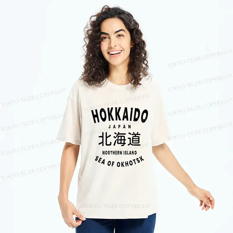 Japanese vintage washed t-shirt for daily wear