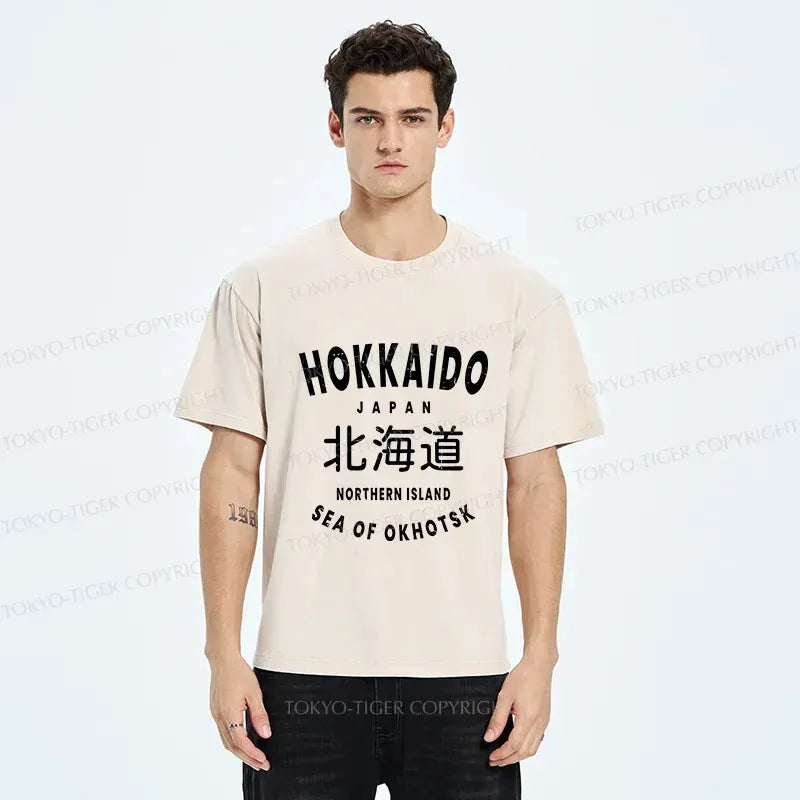 Japanese vintage washed t-shirt for daily wear