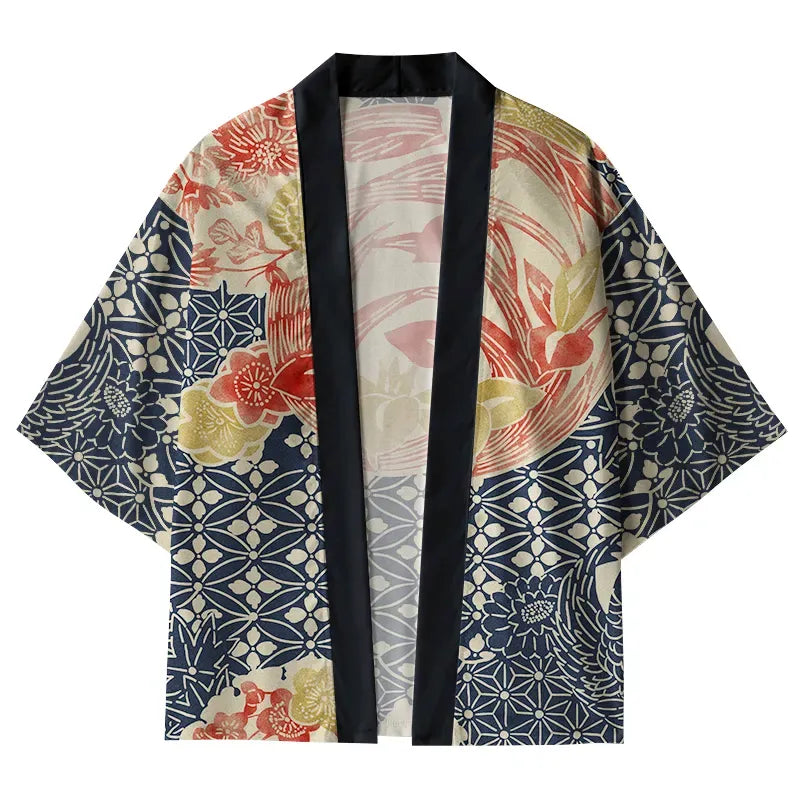 Kyoto-Lion Sakura Flower Kimono Cardigan