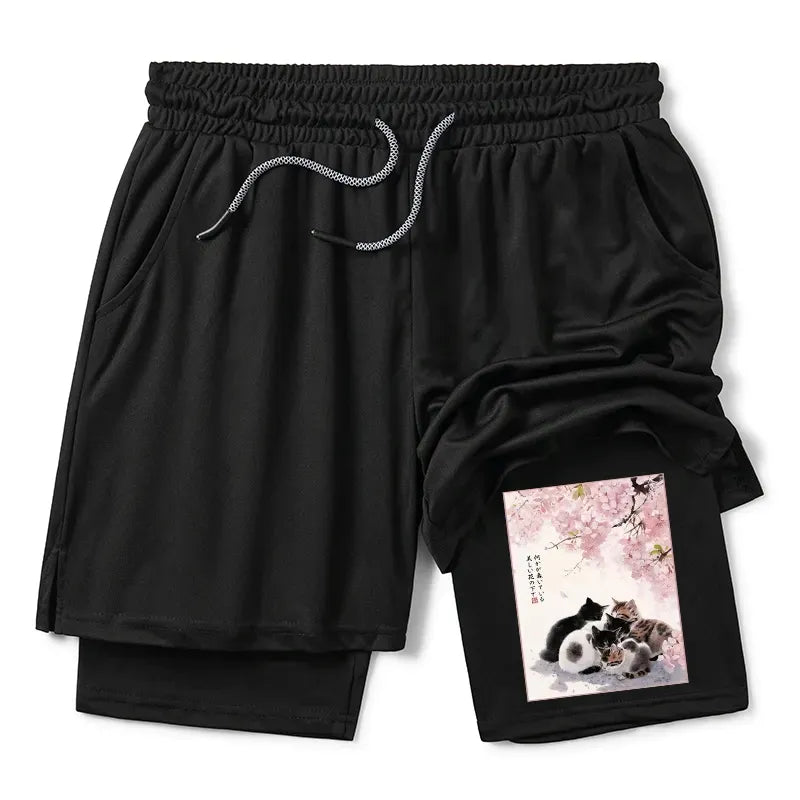 Cute Cats Training Shorts Gift for Her