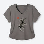 minimal asian ink brush gecko tee