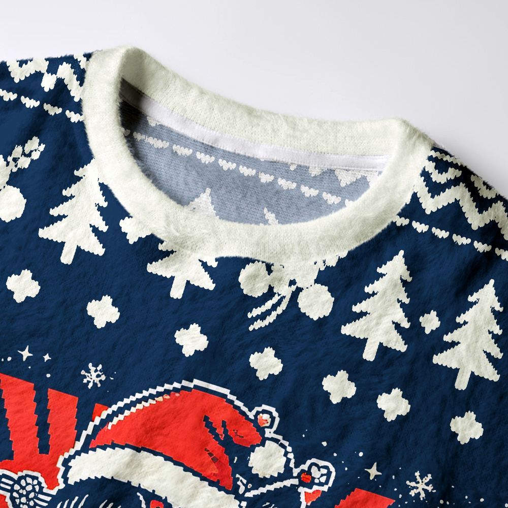 Kyoto-Lion Kyoto Christmas Fuzzy Christmas Ugly Sweatshirt