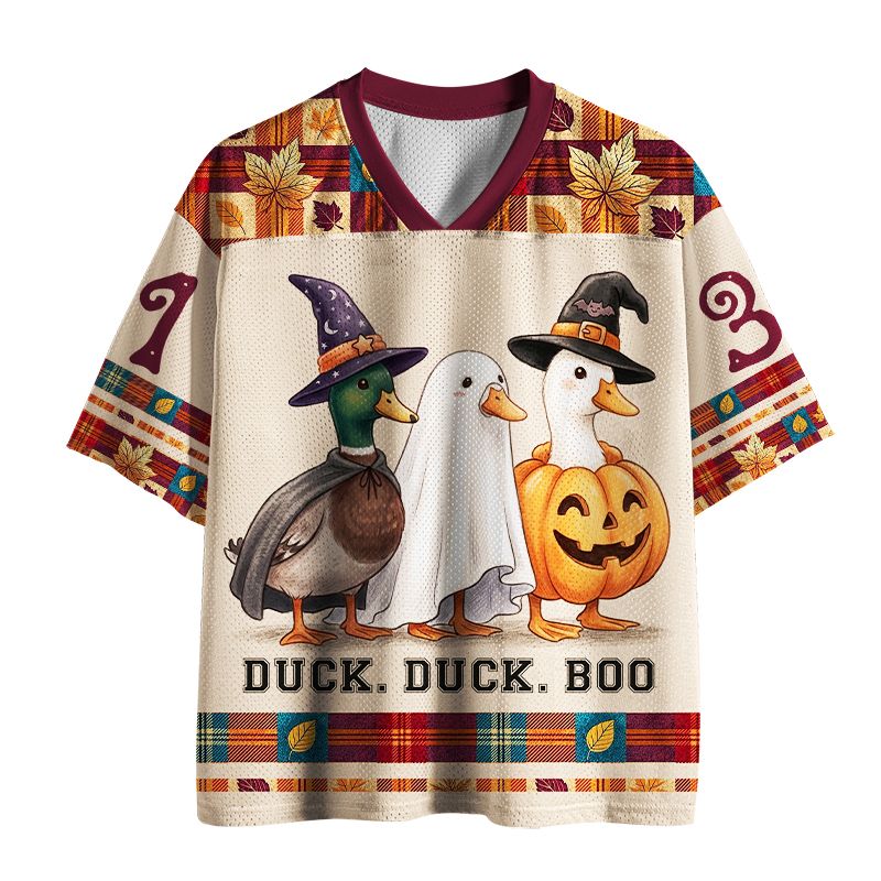 Kyoto-Lion Duck Duck Boo Spooky Cute Duck Costume Graphic Mesh Jersey