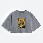 Women's Capybara Ramen Crop Top Gift Idea
