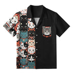 Kyoto-Lion Japanese Cat Portrait Collection Aloha Hawaiian Shirt
